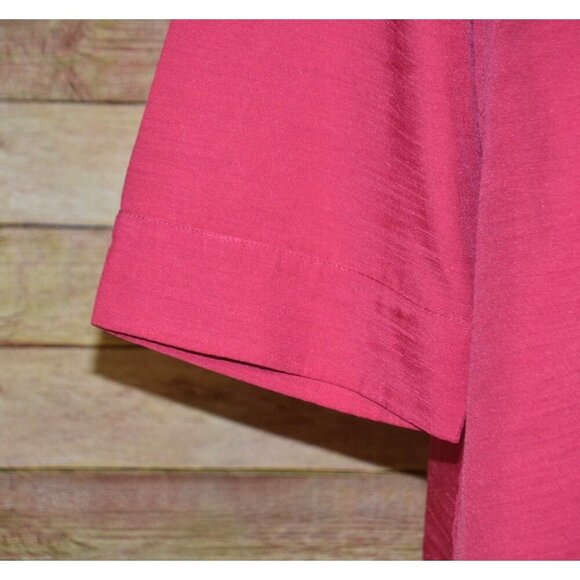 Alfred Dunner Womens Pink Button Up 3/4 Sleeve Blouse Top Plus Size 20W Career - Picture 3 of 9